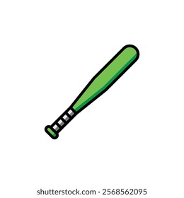 Baseball bat icon flat vector design