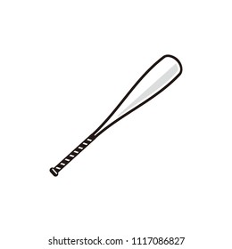 Baseball bat icon isolated on white background