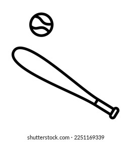 Baseball Bat Icon Logo Design Vector Template Illustration Sign And Symbol Pixels Perfect