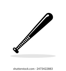 Baseball bat icon. Baseball logo design in flat design. Vector illustration.