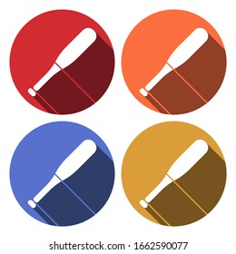 baseball bat icon with long shadow