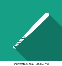 baseball bat icon with long shadow