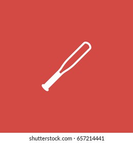 baseball bat icon. sign design. red background