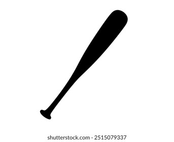 Baseball bat icon. Baseball bat silhouette illustration design. baseball bat vector symbol. baseball bat isolated on white background.