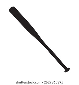 Baseball bat icon silhouette vector flat illustration design.
