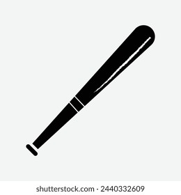 Baseball bat icon. Simple illustration of baseball bat vector icon for web design isolated on grey background. Vector illustration. Eps file 216.