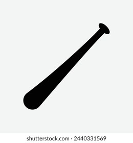 Baseball bat icon. Softball bat. Flat vector illustration. Baseball bat or softball bat flat vector icon for sports apps and website. EPS file 215.