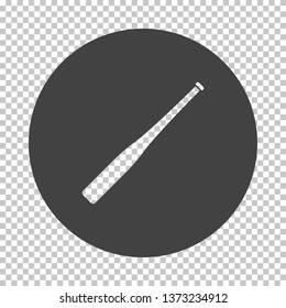 Baseball Fledermaus-Symbol. Subtrahieren Sie das Schablonendesign auf dem Transparenzgitter. Vektorgrafik.