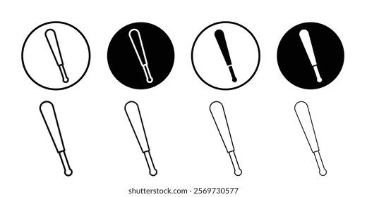 Baseball bat icon Symbol mark in filled style