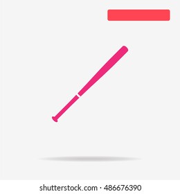 Baseball bat icon. Vector concept illustration for design.