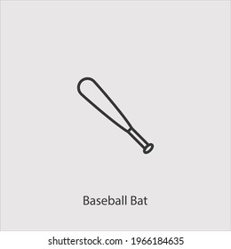 baseball bat icon vector icon.Editable stroke.linear style sign for use web design and mobile apps,logo.Symbol illustration.Pixel vector graphics - Vector