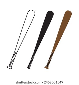  baseball bat icon vector illustration simple design