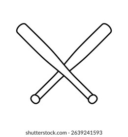 Baseball bat icon vector. Baseball illustration sign. Sport symbol. Softball logo.
