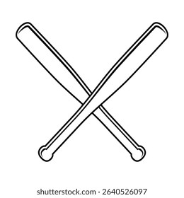 Baseball bat icon vector. Baseball illustration sign. Sport symbol. Softball logo.