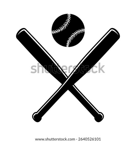 Baseball bat icon vector. Baseball illustration sign. Sport symbol. Softball logo.