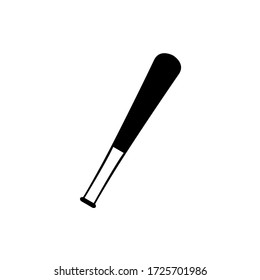 Vector de ícono de bate de béisbol en fondo blanco