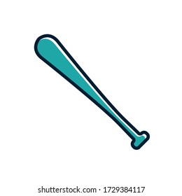 Baseball bat icon vector on white background