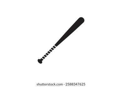 baseball bat icon vector silhouette isolated in white background