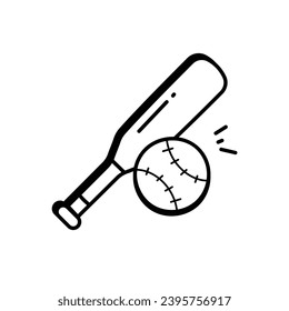 Ilustración de material vectorial de ícono de Bab de Béisbol