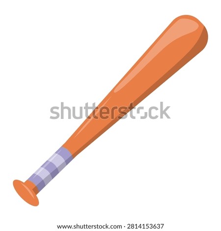 Baseball bat icon, wooden baseball bat icon vector, softball bat sports equipment vector, baseball bat clip art
