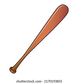baseball bat illustration,isolated on white background,top view