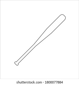 Baseball Bat isolated on a white background. Sports equipment. Vector illustration