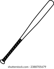 The baseball bat isolated on white background