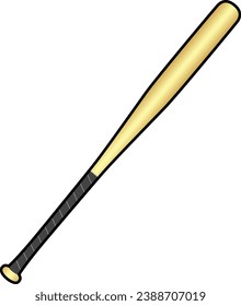 The baseball bat isolated on white background
