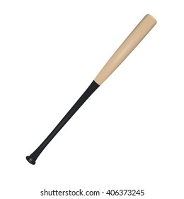 Baseball bat isolated on white background, 