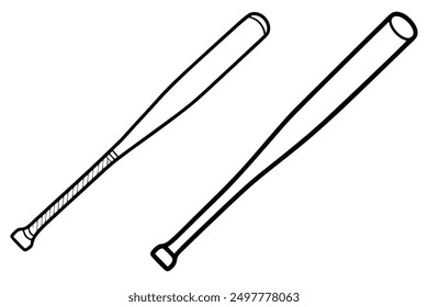Baseball Bat line art modern artwork