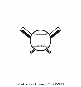 Baseball bat logo.