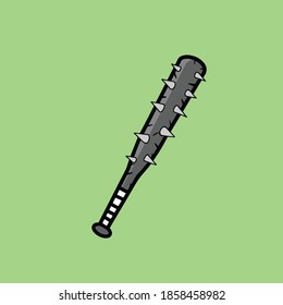 Baseball Bat With Nails Vector 