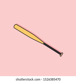 baseball bat on pink background