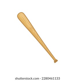 Baseball bat on white background, vector illustration.