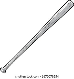 Baseball bat on a white isolated background