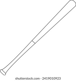 Baseball bat outline design illustration