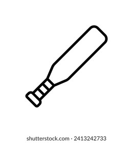 Baseball Bat Outline Icon Vector Illustration