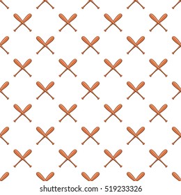 Baseball bat pattern. Cartoon illustration of baseball bat vector pattern for web