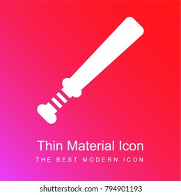 Baseball bat red and pink gradient material white icon minimal design