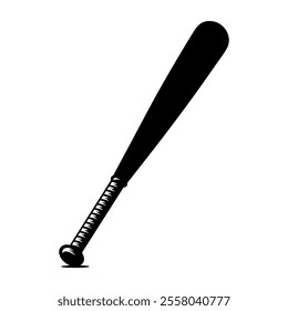 Baseball bat silhouette icon symbol. vector illustration