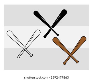 Baseball Bat, Baseball Silhouette, Baseball Stick, Sports Silhouette,  Game, Clipart, Outline, Baseball Images, Cut Files