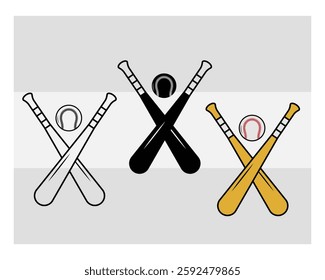 Baseball Bat, Baseball Silhouette, Baseball Stick, Sports Silhouette,  Game, Clipart, Outline, Baseball Images, Cut Files