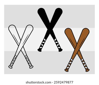 Baseball Bat, Baseball Silhouette, Baseball Stick, Sports Silhouette,  Game, Clipart, Outline, Baseball Images, Cut Files