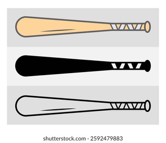 Baseball Bat, Baseball Silhouette, Baseball Stick, Sports Silhouette,  Game, Clipart, Outline, Baseball Images, Cut Files