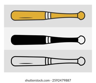 Baseball Bat, Baseball Silhouette, Baseball Stick, Sports Silhouette,  Game, Clipart, Outline, Baseball Images, Cut Files