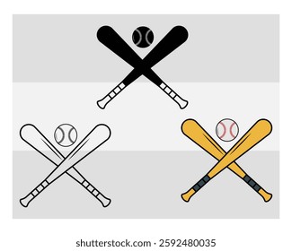 Baseball Bat, Baseball Silhouette, Baseball Stick, Sports Silhouette,  Game, Clipart, Outline, Baseball Images, Cut Files
