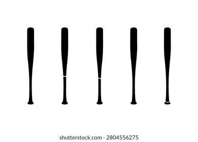 Baseball Bat Silhouette Vector Collection