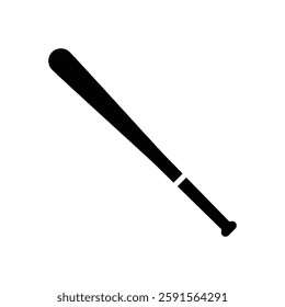 Baseball bat silhouette vector design isolated on a white background