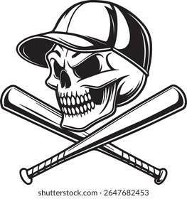 Baseball bat silhouette vector design on white background  