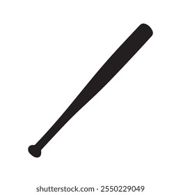 Baseball Bat Silhouette Vector Illustration